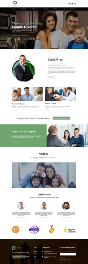 Squarespace Design by ancineha for Conscious Family Law & Mediation | Design: #23930880