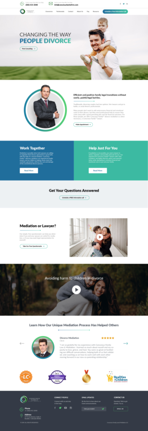 Squarespace Design by ancineha for Conscious Family Law & Mediation | Design: #23947492