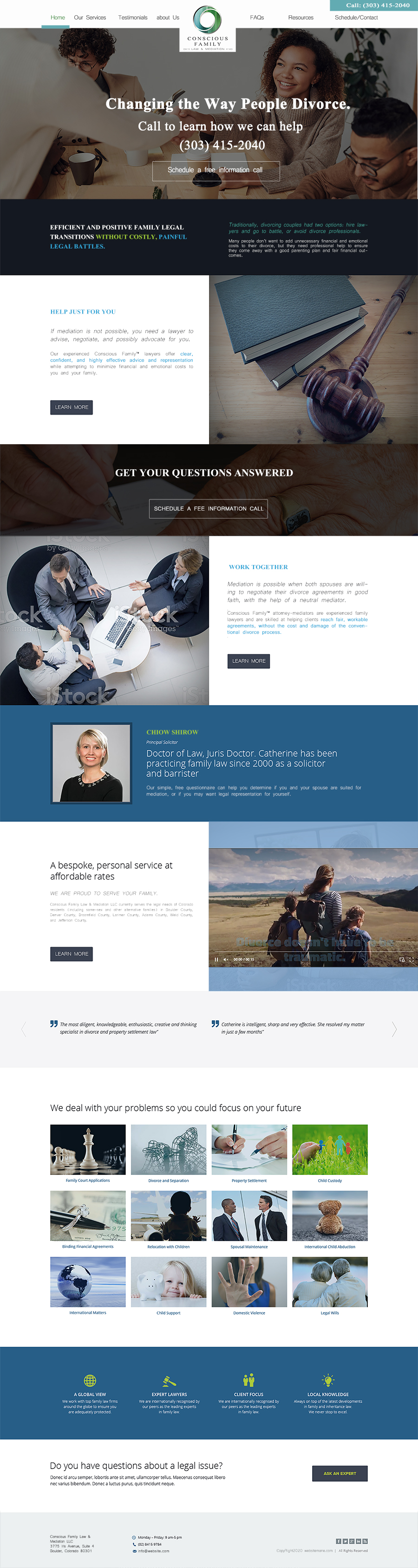Squarespace Design by MSA for Conscious Family Law & Mediation | Design #23923345