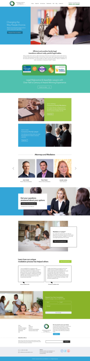 Squarespace Design by subhalaxmi  khamari for Conscious Family Law & Mediation | Design: #23901414