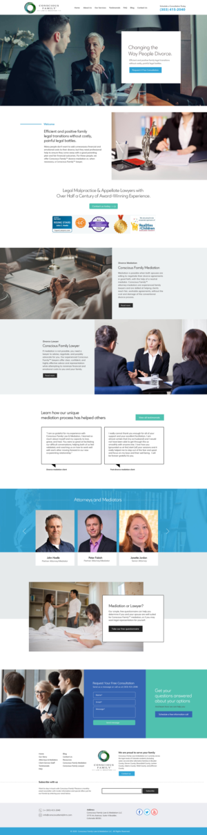 Squarespace Design by subhalaxmi  khamari for Conscious Family Law & Mediation | Design: #23901431