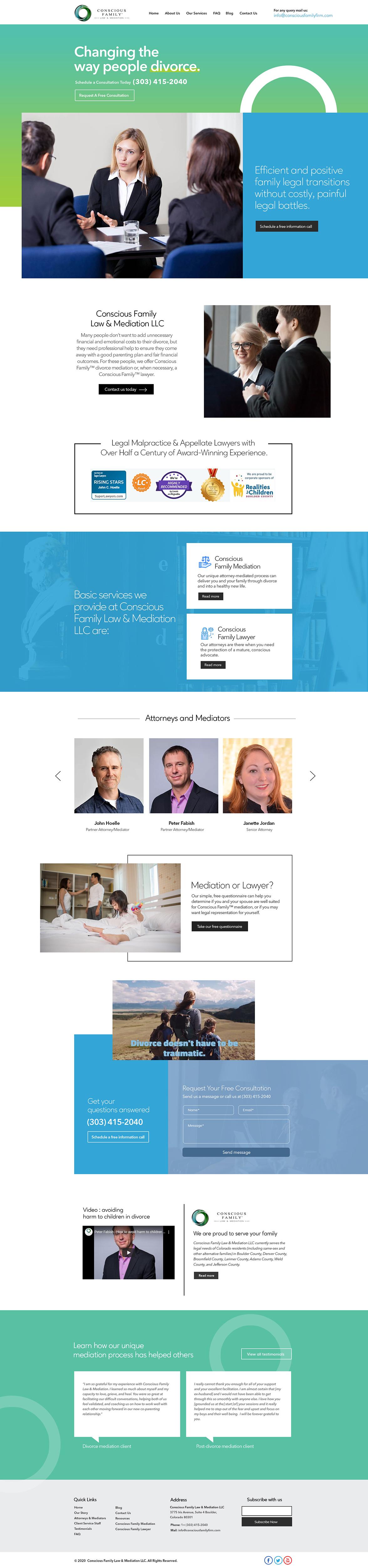 Squarespace Design by subhalaxmi  khamari for Conscious Family Law & Mediation | Design #23909283