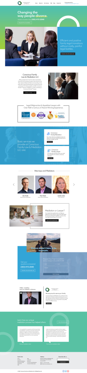 Squarespace Design by subhalaxmi  khamari for Conscious Family Law & Mediation | Design: #23909283