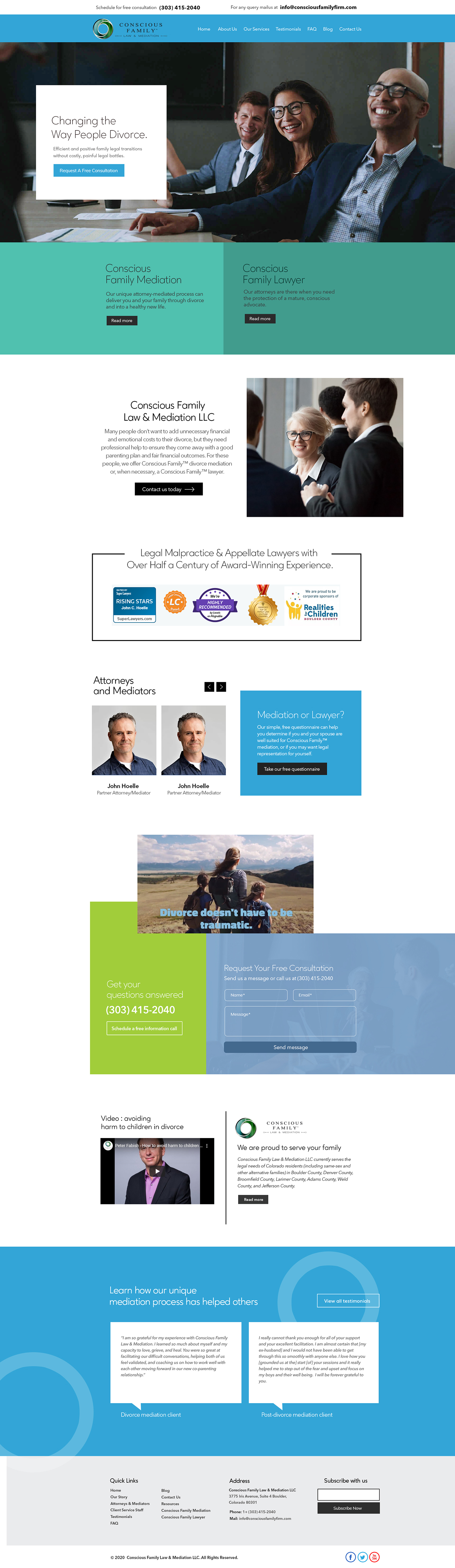 Squarespace Design by subhalaxmi  khamari for Conscious Family Law & Mediation | Design #23909297