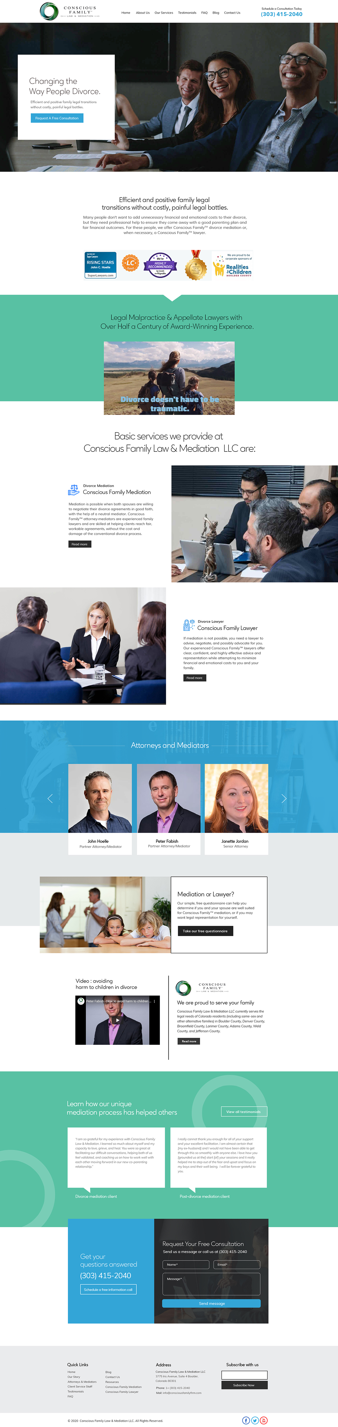 Squarespace Design by subhalaxmi  khamari for Conscious Family Law & Mediation | Design #23909313