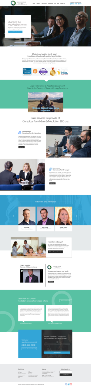 Squarespace Design by subhalaxmi  khamari for Conscious Family Law & Mediation | Design: #23909313