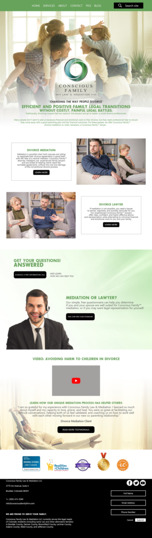 Squarespace Design by Thinkative for Conscious Family Law & Mediation | Design: #23931539