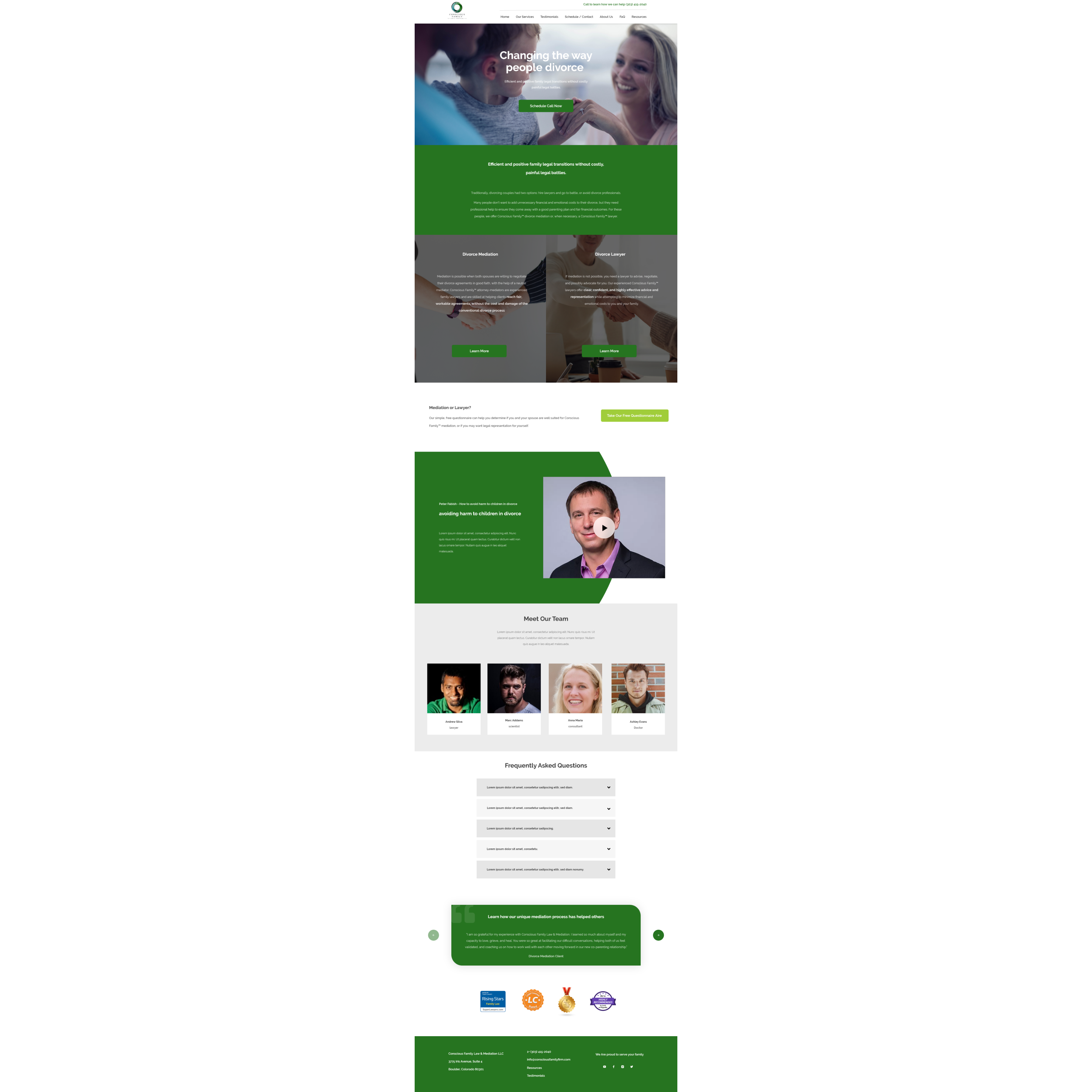 Squarespace Design by badich dsn for Conscious Family Law & Mediation | Design #23943916