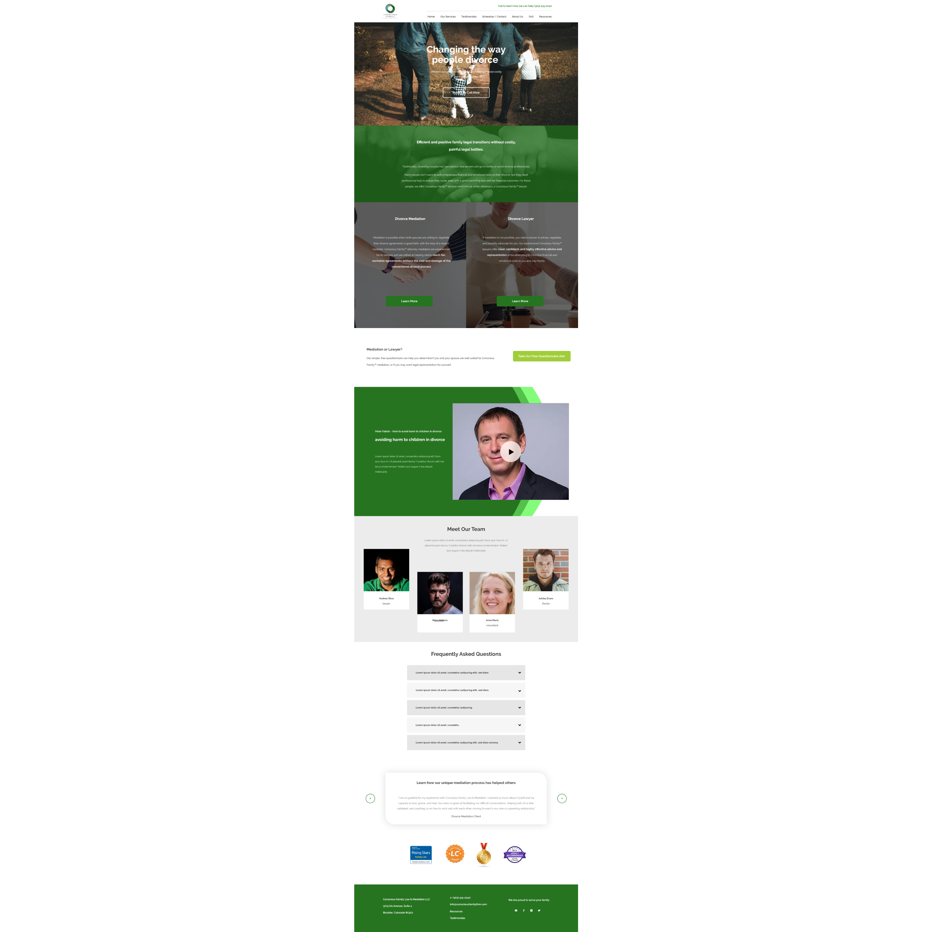 Squarespace Design by badich dsn for Conscious Family Law & Mediation | Design #23944235