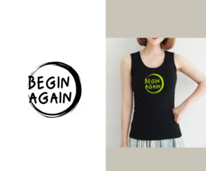 Tshirt design that says Begin Again | Diseño de Camiseta por IGP Agus Primakusuma