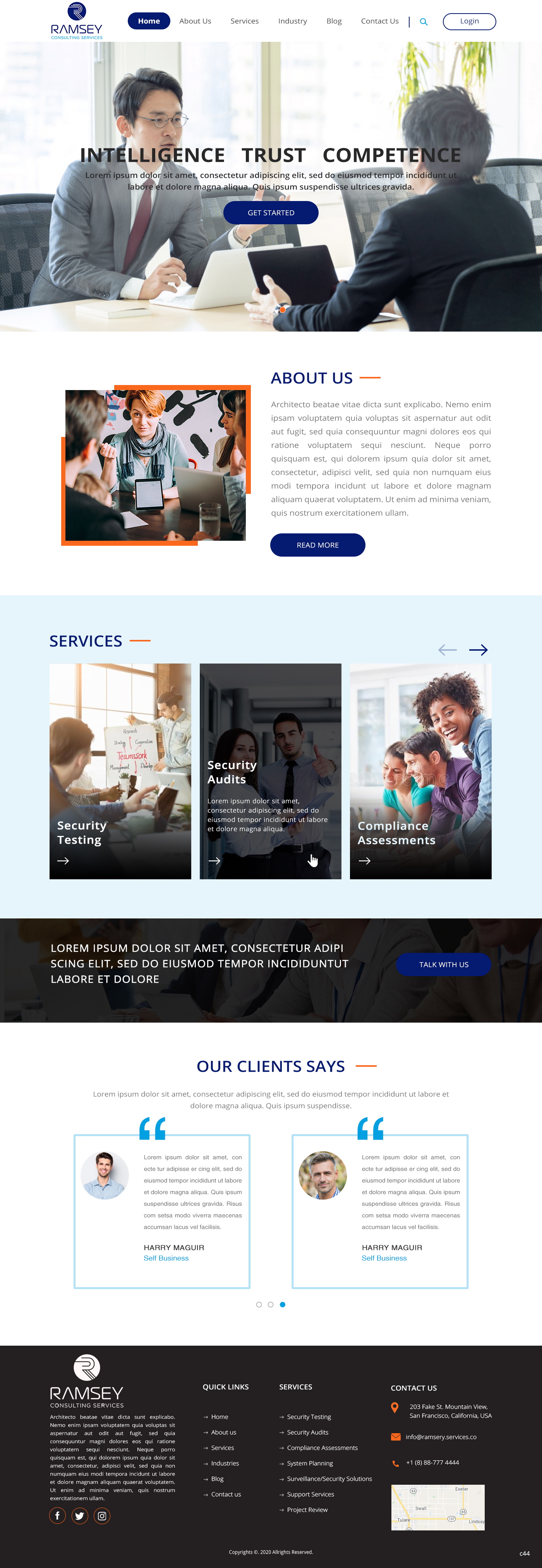 Elegant, Modern, Information Technology Web Design for a Company by pb ...