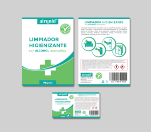 AIRQUID needs a label for a Surface Cleaner with Alcohol | Diseño de Etiqueta por vpt_creations