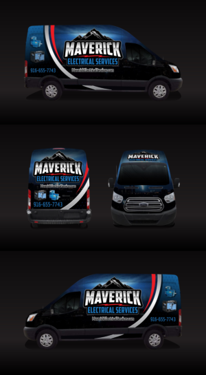 Electrical service company needs van wrap design.  | Car Wrap Design by Kira Graphics