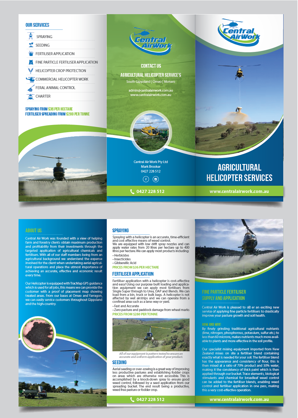 Brochure Design by alex989 for Central Airwork PTY LTD | Design #23923170