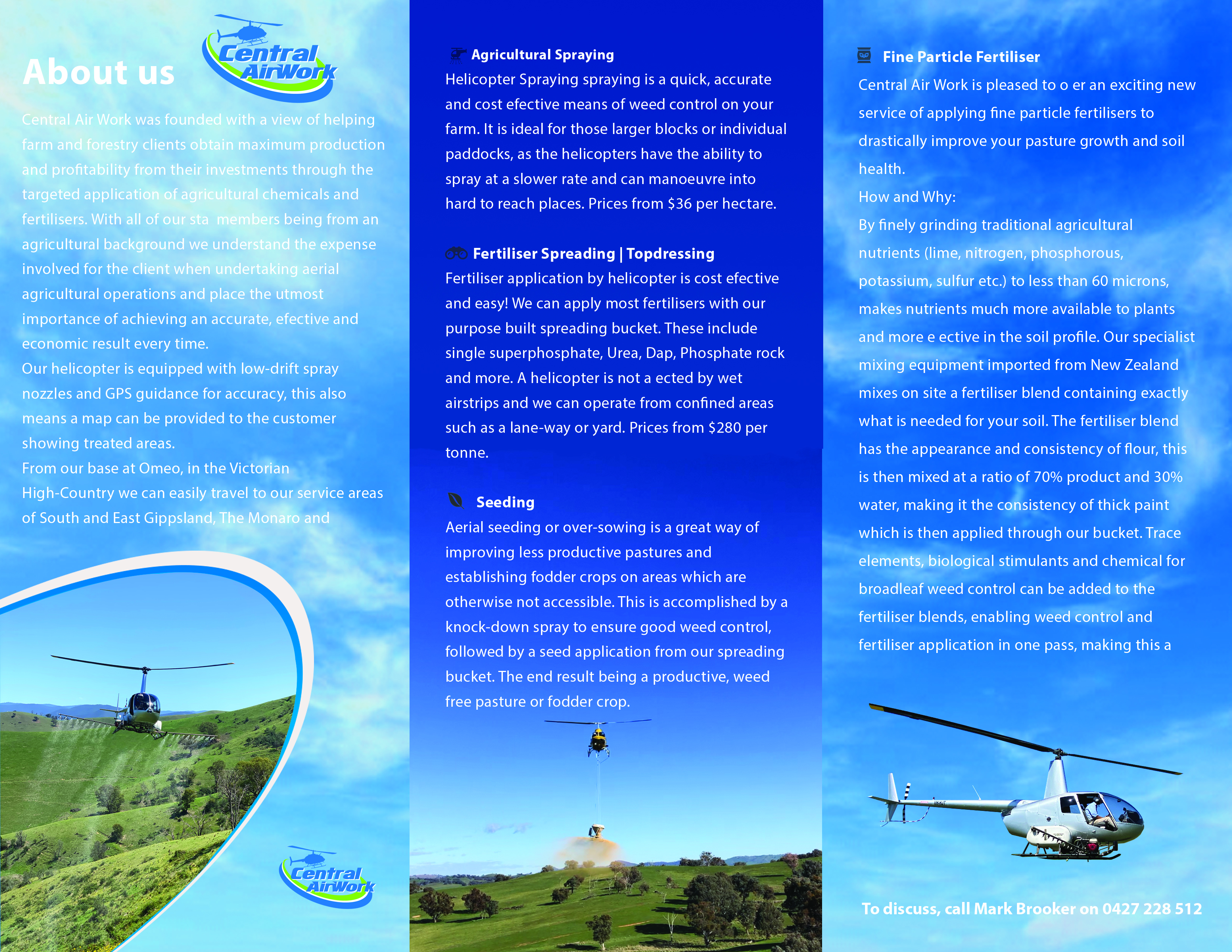 Diseño de Brochure por jelena obrenovic para Central Airwork PTY LTD | Diseño #23869316
