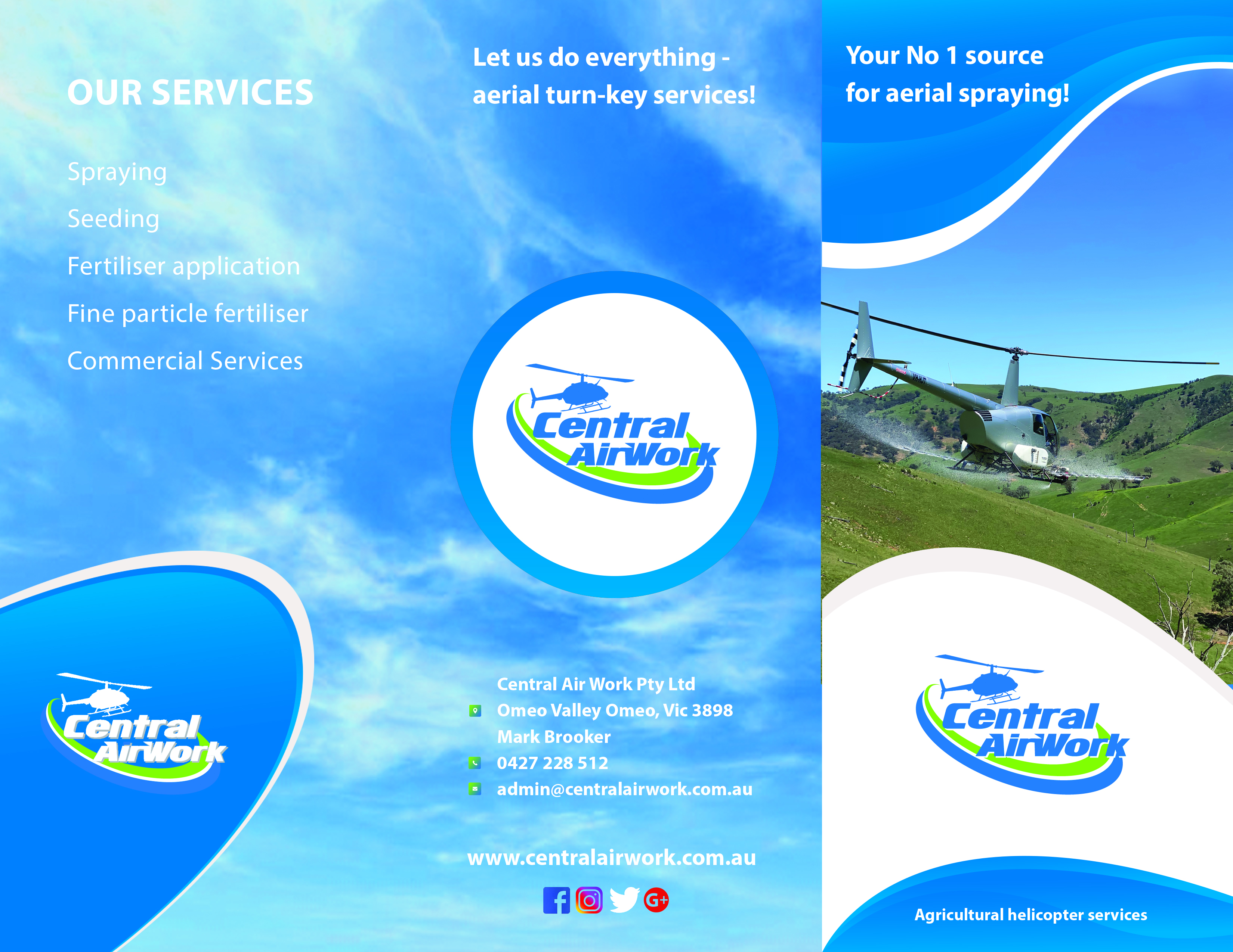 Brochure Design by jelena obrenovic for Central Airwork PTY LTD | Design #23869317