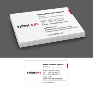 Vallibel One Business Card | Business Card Design by adiazudin