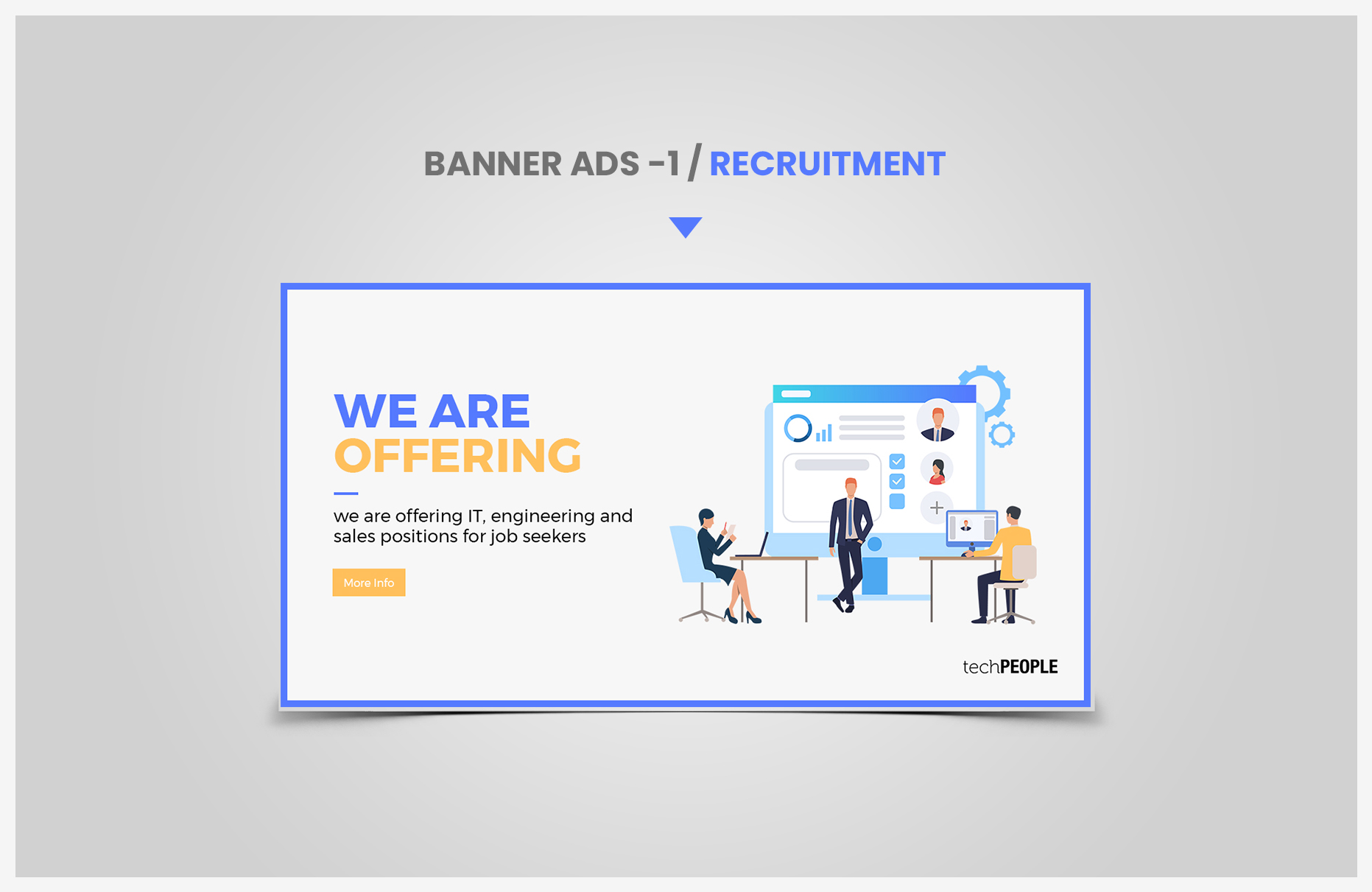 Banner Ad Design by Samahir Sharif for Tech People Hungary | Design #23893557