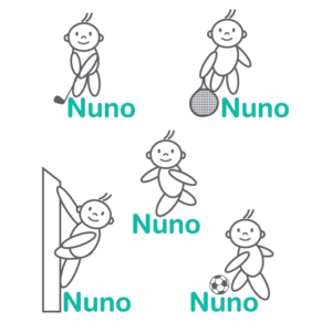 The text is already done. (Nuno). You need to transform it in a sport. | Logo Design by Rii