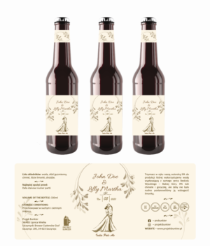 Polish brewery needs BEER LABEL design for WEDDINGS | Label Design by OroojF