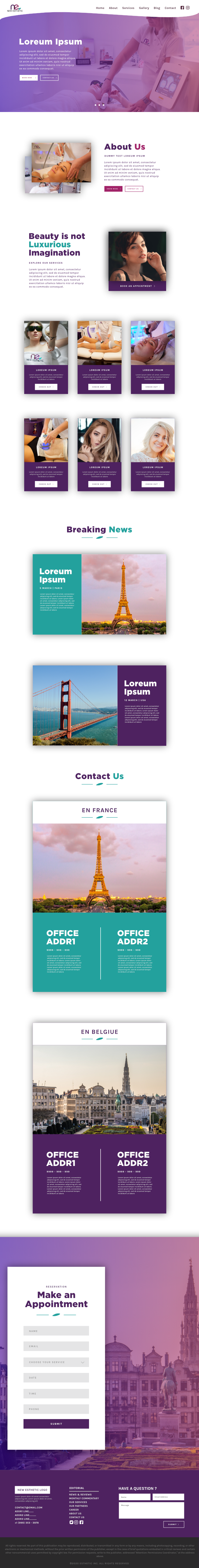 Diseño Web por Cynor Designs para NEW ESTHETIC | Diseño #23918248