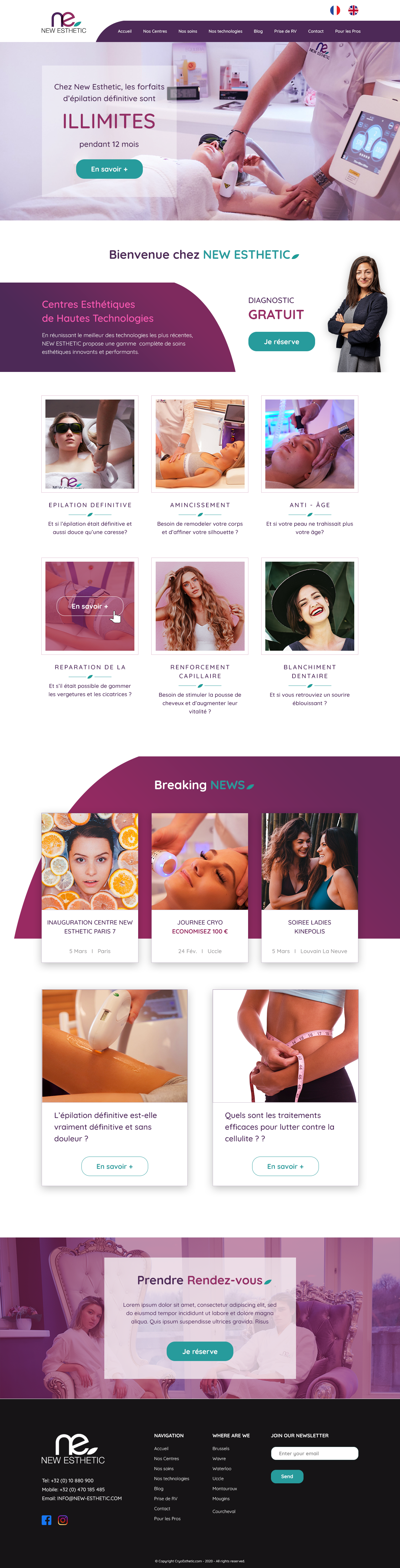 Diseño Web por Sol. Design para NEW ESTHETIC | Diseño #23919215