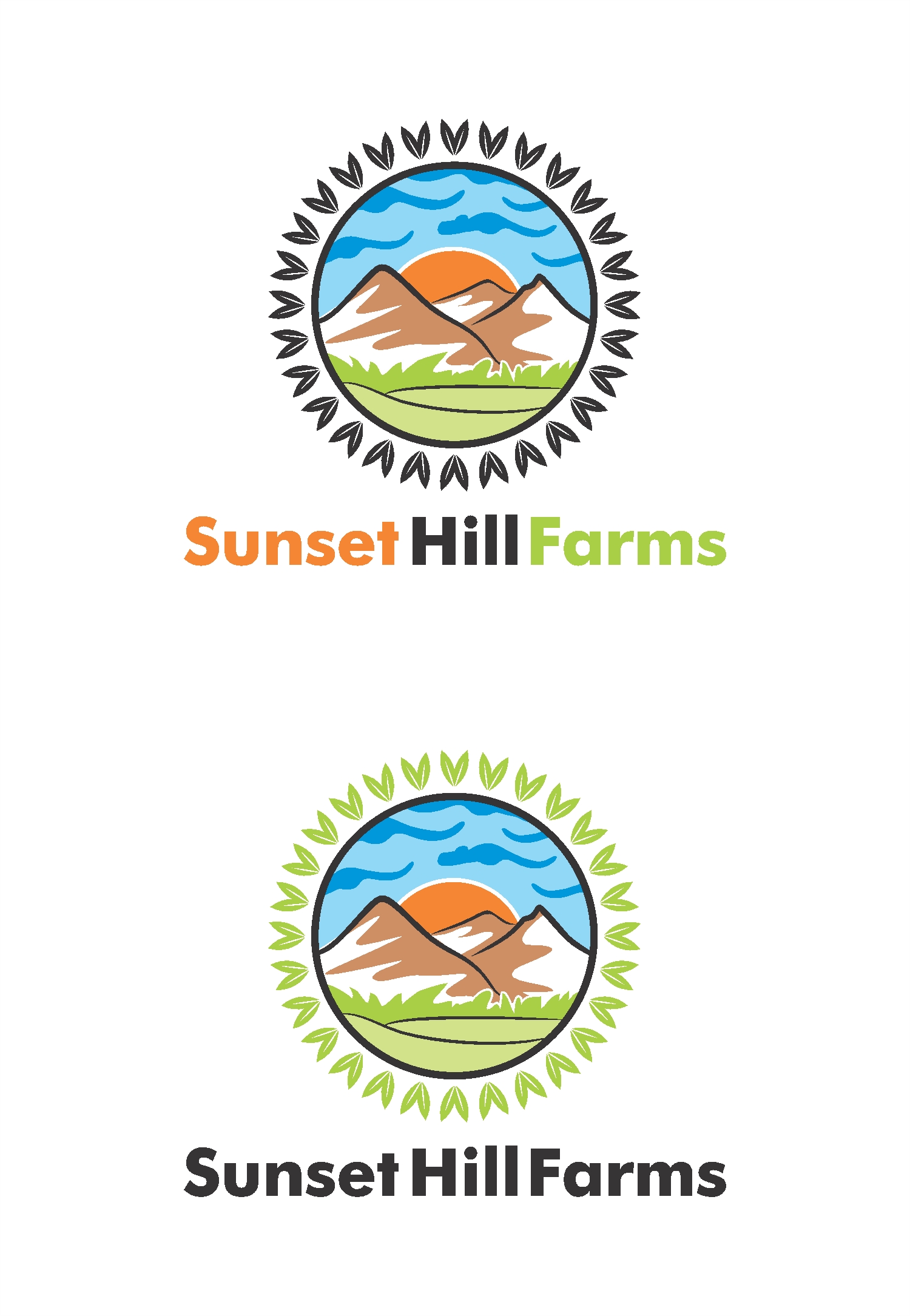 Logo Design by graphics1 for SunsetHillFarms | Design #23874138