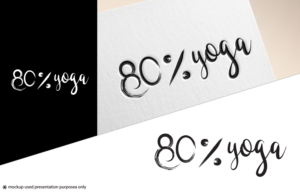 "80 percent yoga", "80% yoga" | Logo Design by Juli creation