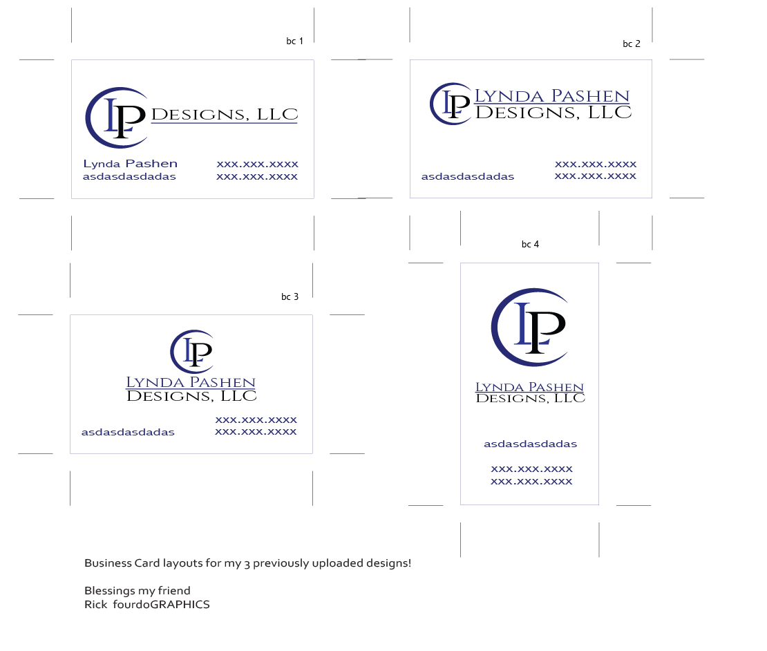 Logo Design by fourdog123 for Lynda Pashen Designs, LLC | Design #23887249
