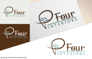 P Four Interiors  | Logo Design by Juli creation