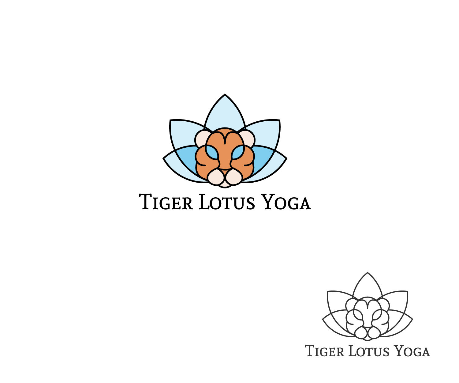 Logo Design by coo.lt for Tiger Lotus Yoga | Design #23872971