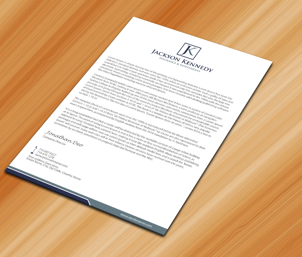 Letterhead Design by Sarmishtha Chattopadhyay_loginchange for this project | Design #3008080