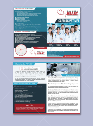 Existing Cardiology Practice now offering New PET MPI Services Brochure | Flyer Design by DA.