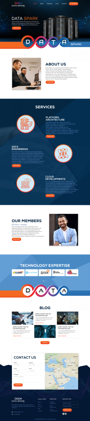 Data Spark Website | Web Design by sai.designer87