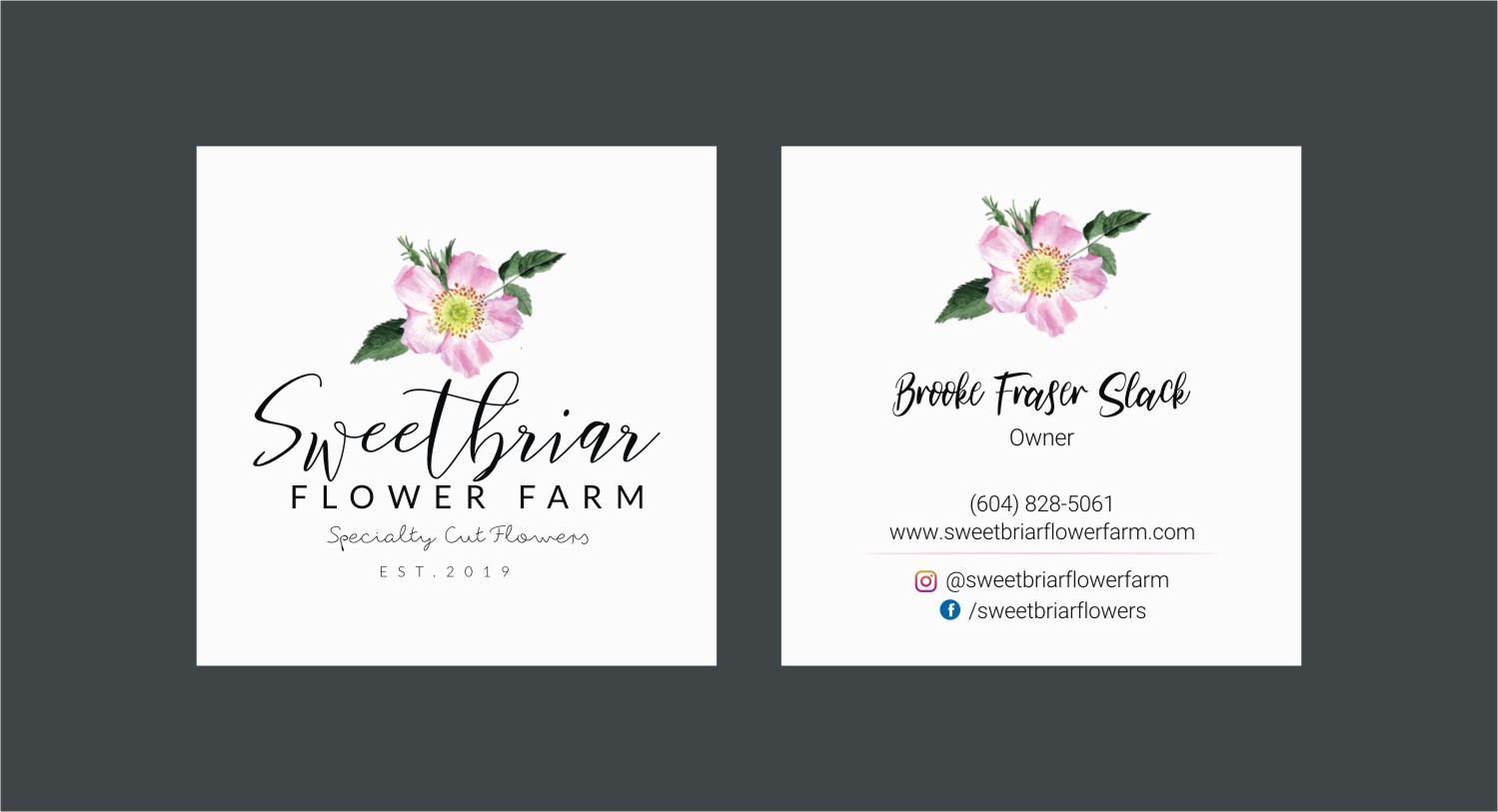 Visitenkarten-Design von INDIAN_Ashok für Sweetbriar Flower Farm | Design #23909303