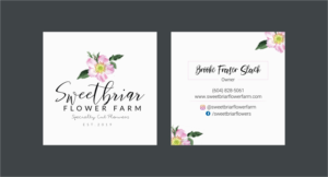 Business Card Design by INDIAN_Ashok for Sweetbriar Flower Farm | Design: #23909304