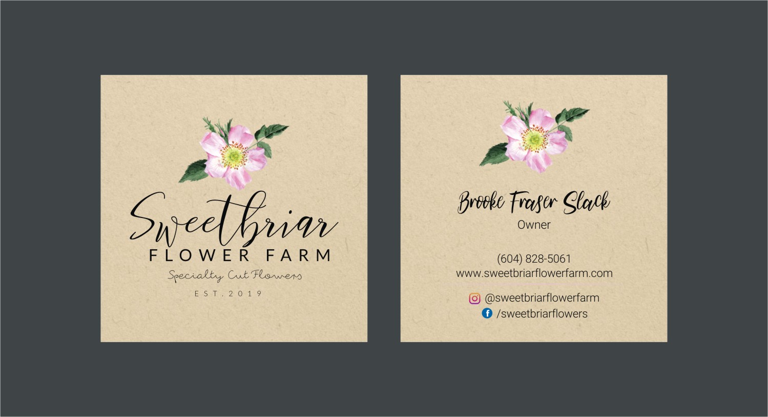 Business Card Design by INDIAN_Ashok for Sweetbriar Flower Farm | Design #23909305
