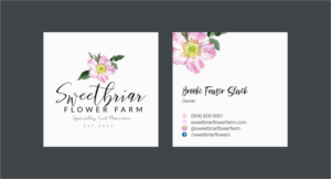 Business Card Design by INDIAN_Ashok for Sweetbriar Flower Farm | Design: #23909306