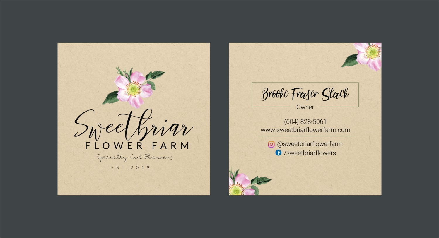 Business Card Design by INDIAN_Ashok for Sweetbriar Flower Farm | Design #23909308