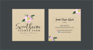 Business Card Design by INDIAN_Ashok for Sweetbriar Flower Farm | Design: #23909308