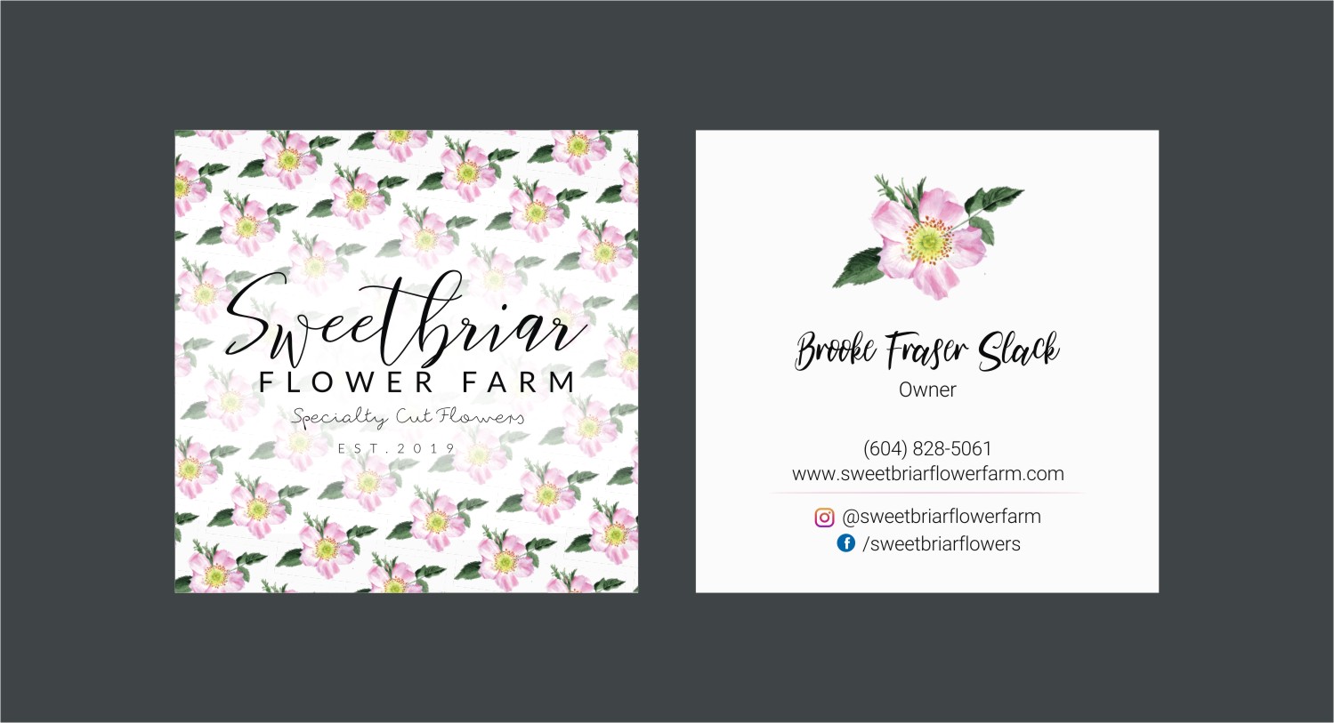 Business Card Design by INDIAN_Ashok for Sweetbriar Flower Farm | Design #23909309