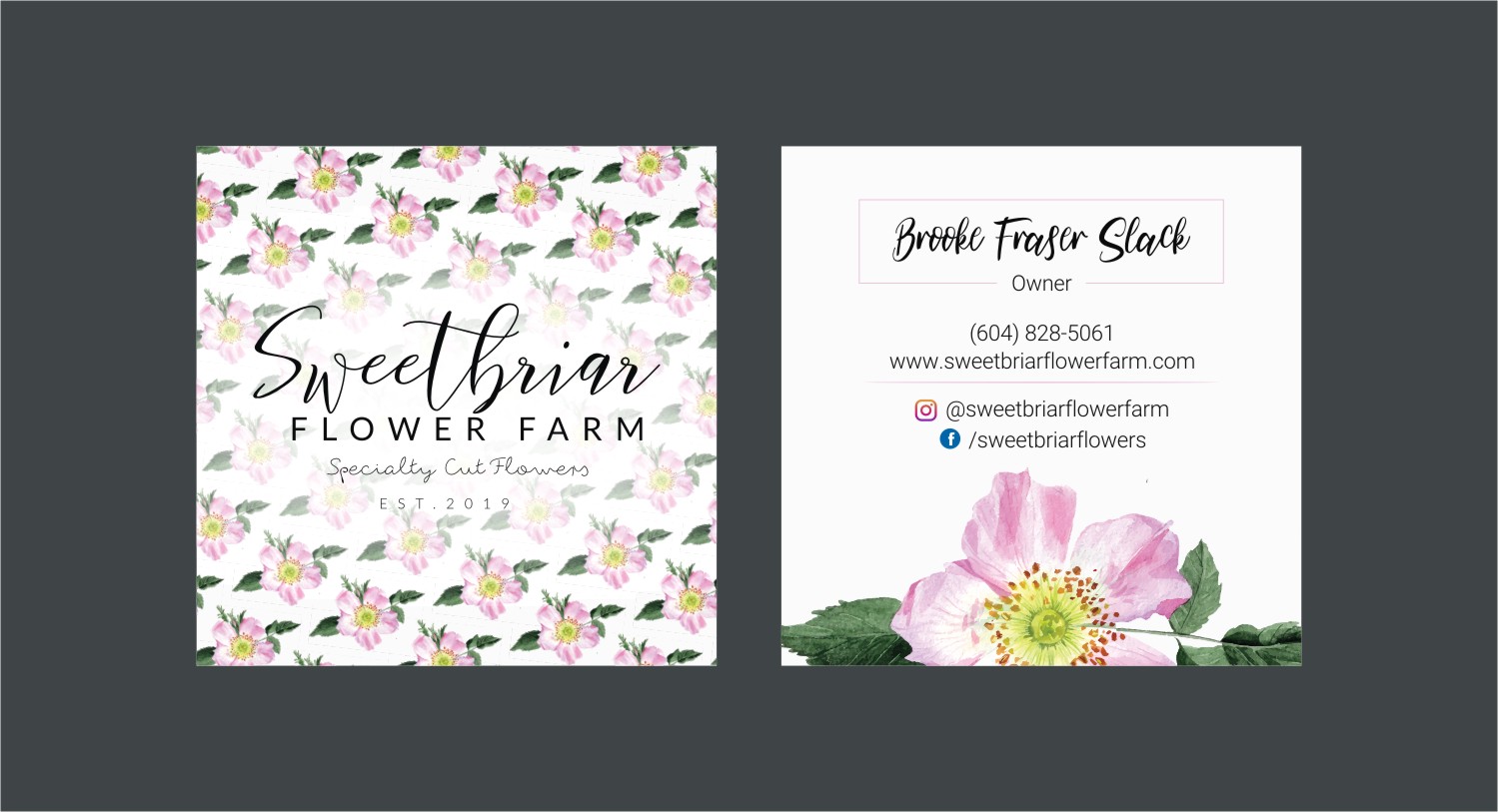 Business Card Design by INDIAN_Ashok for Sweetbriar Flower Farm | Design #23909310