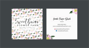 Business Card Design by INDIAN_Ashok for Sweetbriar Flower Farm | Design: #23909311
