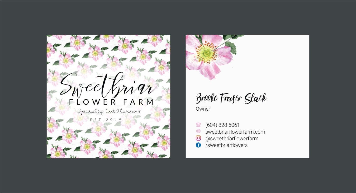 Business Card Design by INDIAN_Ashok for Sweetbriar Flower Farm | Design #23909312