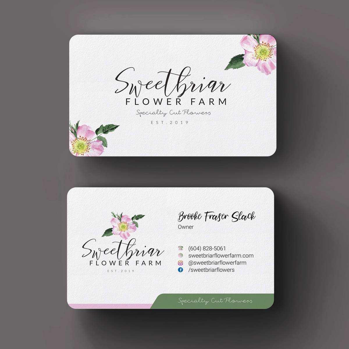 Business Card Design by INDIAN_Ashok for Sweetbriar Flower Farm | Design #23909482