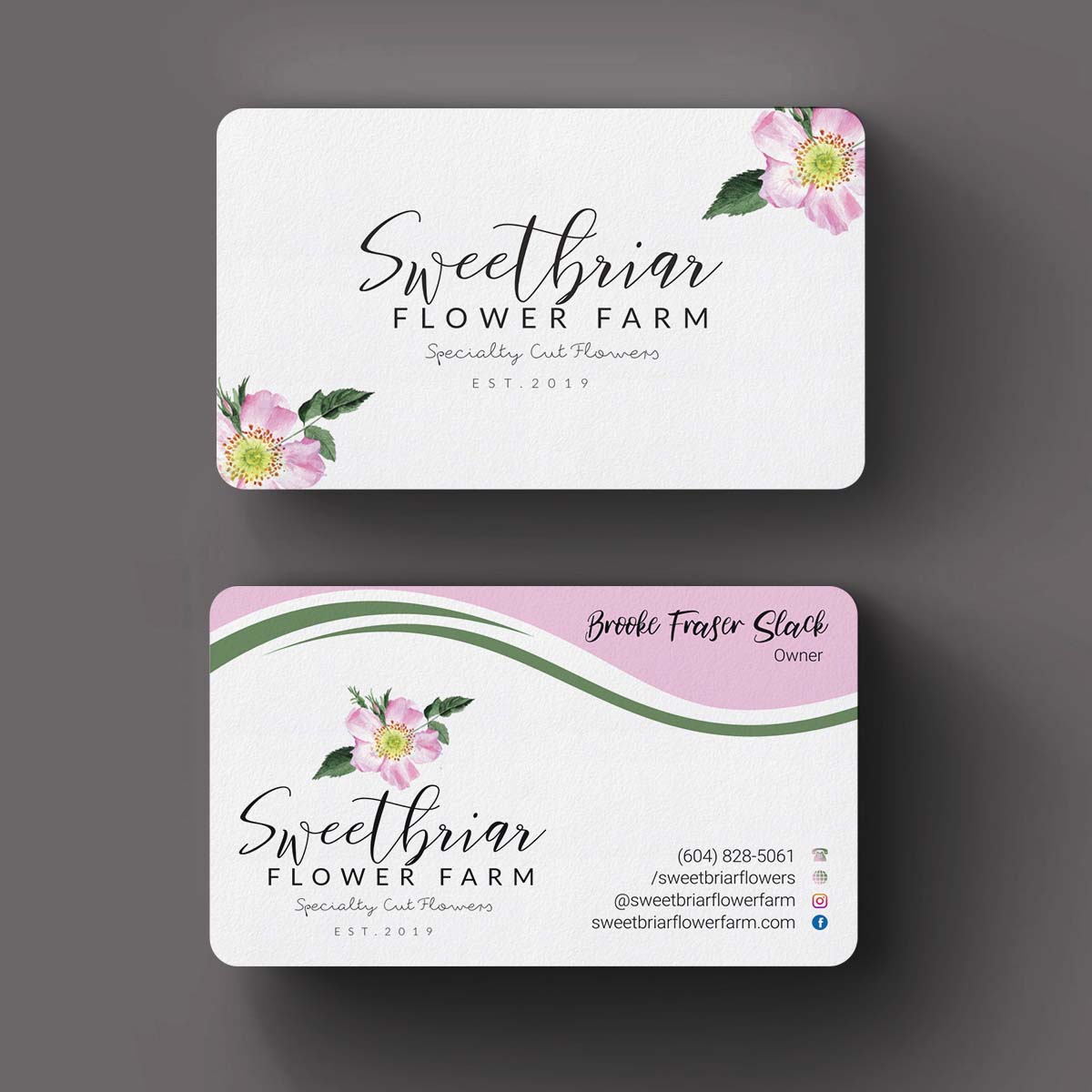 Business Card Design by INDIAN_Ashok for Sweetbriar Flower Farm | Design #23909484