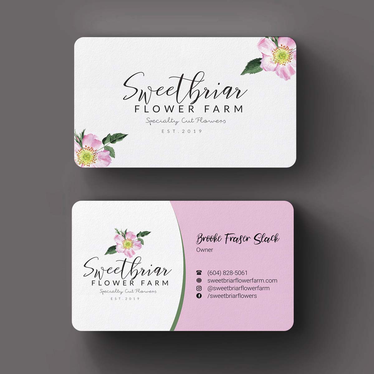 Design de Carte de Visite par INDIAN_Ashok pour Sweetbriar Flower Farm | Design #23909485