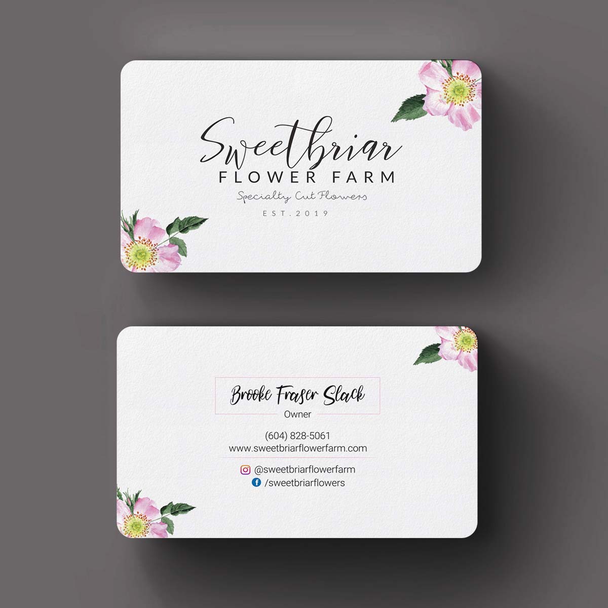 Design de Carte de Visite par INDIAN_Ashok pour Sweetbriar Flower Farm | Design #23909486
