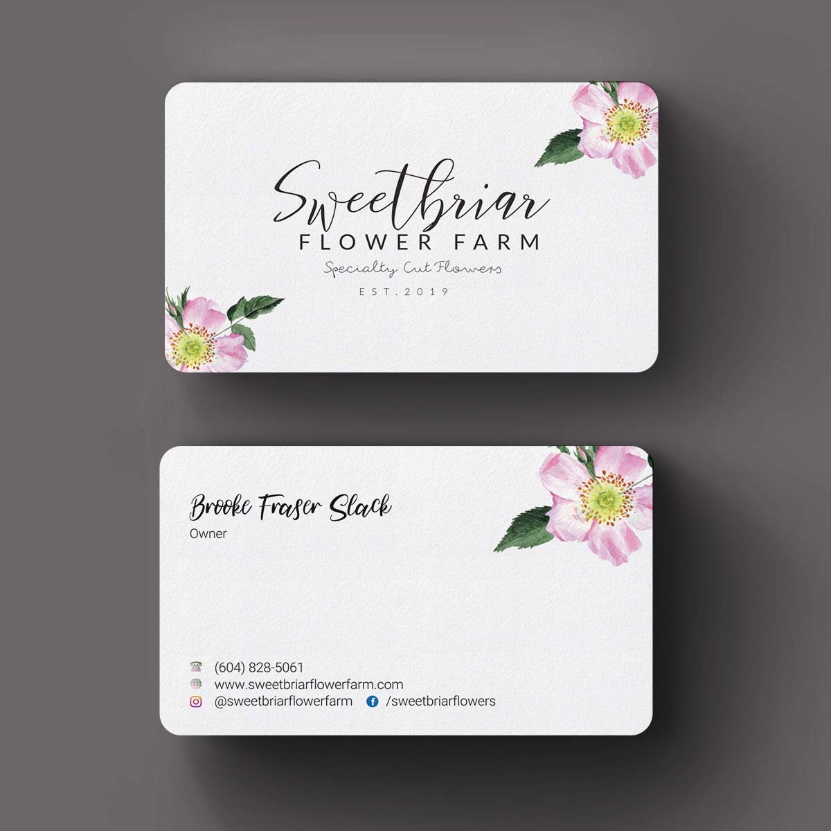 Visitenkarten-Design von INDIAN_Ashok für Sweetbriar Flower Farm | Design #23909490
