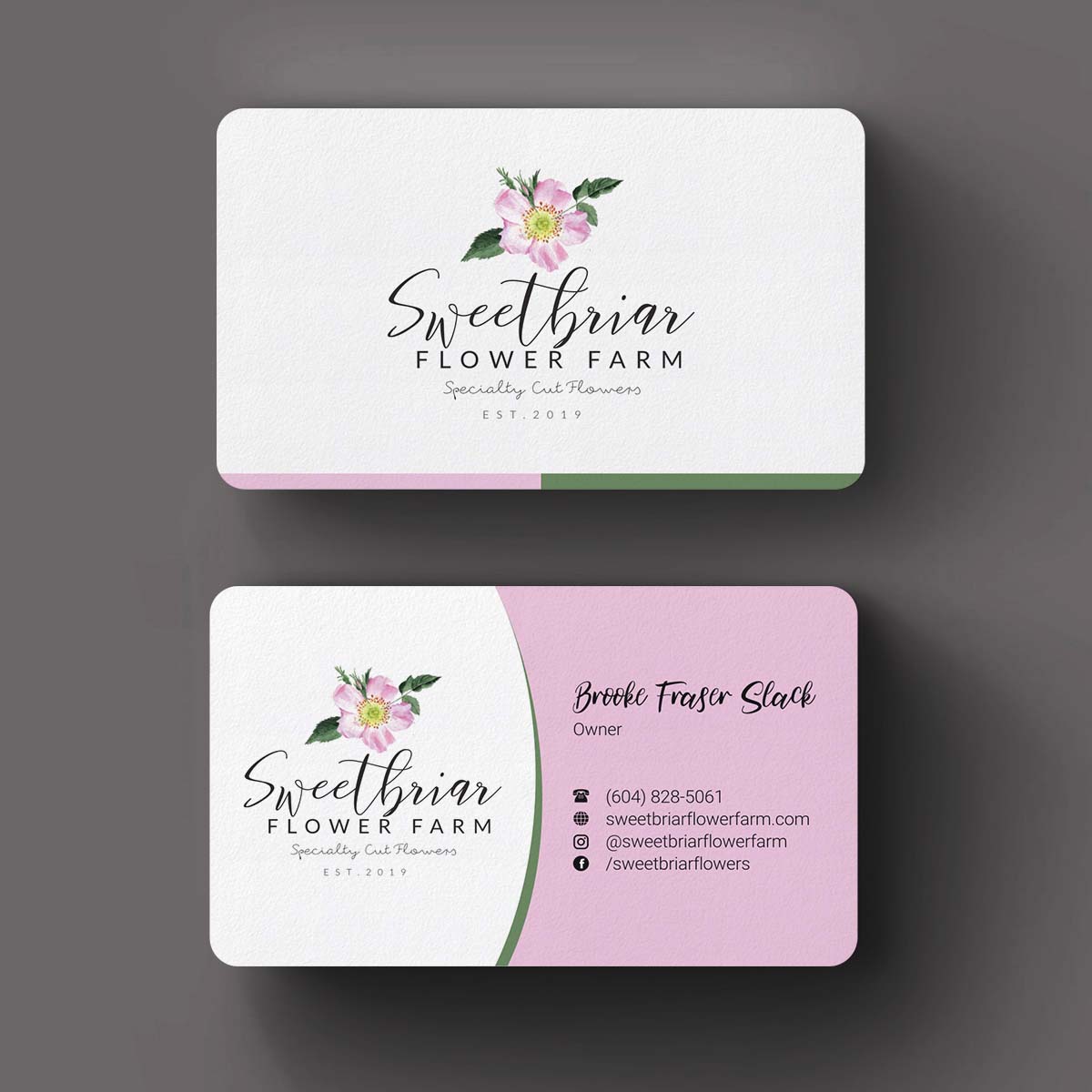 Business Card Design by INDIAN_Ashok for Sweetbriar Flower Farm | Design #23909491